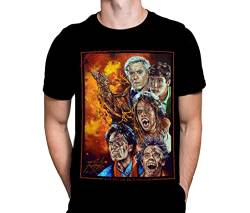 Fright Night Herren T-Shirt Halloween Gotik Horror Druck, Schwarzes Grafik T-Shirt, Rick Melton Filmplakat T-Shirt von Wild Star Hearts