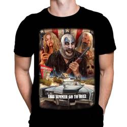 Go to Hell Devil's Rejects Herren T-Shirt Gothic Horror Print, Schwarzes Baumwoll-T-Shirt, Movie Poster Tee von Wild Star Hearts