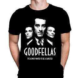 Goodfellas to be a Gangster Herren T-Shirt Gothic Horror Print Schwarz Grafik T-Shirt Film Poster Tee von Wild Star Hearts