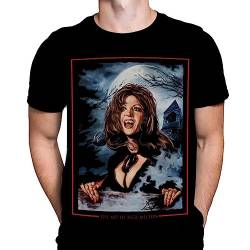 Ingrid Pitt Vampire Lovers Mens T-Shirt Gothic Horror Print, Schwarzes Baumwoll-T-Shirt, Movie Poster Tee von Rick Melton von Wild Star Hearts