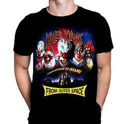 Killer Klowns Herren T-Shirt Halloween Horror Druck Schwarzes Grafik T-Shirt, Filmposter Tee von Wild Star Hearts
