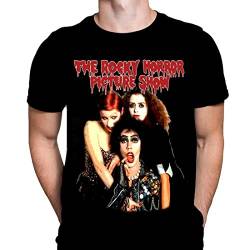 Rocky Horror Cast Herren T-Shirt Horror Druck Schwarzes Grafik T-Shirt, Filmposter Tee von Wild Star Hearts