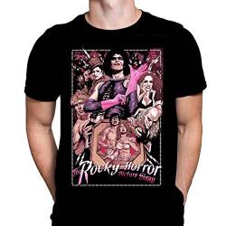 Rocky Horror Collage Herren T-Shirt Horror Druck Schwarzes Grafik T-Shirt, Filmposter Tee von Wild Star Hearts