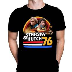 Starsky and Hutch 76 Herren T-Shirt Gothic Horror Print, Schwarzes Baumwoll-T-Shirt, Movie Poster Tee von Wild Star Hearts