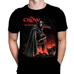 The Crow Rain Herren T-Shirt Halloween Horror Druck Schwarzes Grafik T-Shirt, Filmposter Tee von Wild Star Hearts