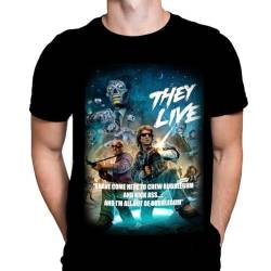 WSH Herren-T-Shirt mit Aufschrift "They Live Bubblegum", Horror, Sci-Fi Action Slasher, Film, Schwarz, Schwarz , 56 von Wild Star Hearts