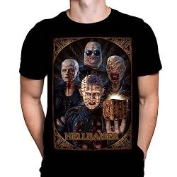 Wild Star Hearts Hellraiser Lemarchand's Box Herren T-Shirt Gothic Horror Halloween Mode Film Poster T-Shirt, Schwarz , L von Wild Star Hearts