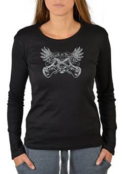 Biker Hemd - Rock n Roll Guitar - Langarm-Shirt for Girls von WildSide