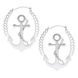 Wildcat Chain Anchor Hoops Silber onesize von Wildcat