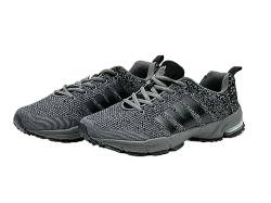 Wildora® Damen Herren Laufschuhe Sportschuhe Sneaker Freizeit Outdoor Schuhe inkl. Übergröße(Dunkelgrau-Schwarz,42) von Wildora