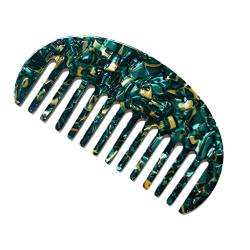 Französischer Haarkamm mit breiter Zahntasche, Marmor-Leopardenmuster, Acetat, antistatisch, zum Entwirren, Haarbürste, Friseurwerkzeug von Wilgure