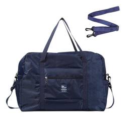 Gepäcktasche, wasserdicht, Reisetasche, Wochenendtasche, Übernachtungstasche, leichte Aufbewahrung, Gepäck, Seesack, Tragetasche für Damen und Herren, marineblau, L von Wilgure