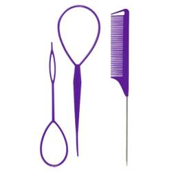 Hair Tail Tools Haarschlaufen-Werkzeugset mit französischem Zopfwerkzeug, Schlaufenkamm für Haare von Wilgure