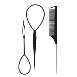 Hair Tail Tools Haarschlaufen-Werkzeugset mit französischem Zopfwerkzeug, Schlaufenkamm für Haare von Wilgure