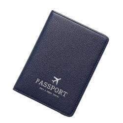 Kreditkarten-Reisepass-Organizer, Geldbörse, mehrere Steckplätze, Geldbörse für Männer und Frauen, tragbare Brieftasche, blau von Wilgure