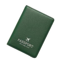 Kreditkarten-Reisepass-Organizer, Geldbörse, mehrere Steckplätze, Geldbörse für Männer und Frauen, tragbare Brieftasche, grün von Wilgure