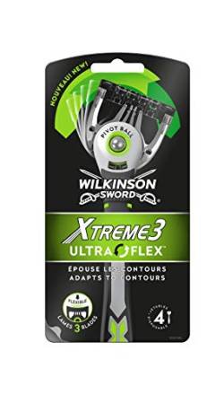 Wilkinson Sword Xtreme 3 Ultra Flex Einwegrasierer für Männer, 4 Stück von Wilkinson Sword