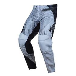 Willbros Herren BMX Bergab Mountainbike Sprint Hose Sommer MX Motocross Radfahren Offroad Dirt Bike Trousers Motorrad Grau XXL=38 von Willbros