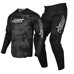 Willbros Jersey Hose Combo für Herren Damen Motocross Offroad Dirt Bike Powersports Protective Reiten Bundle (Jersey XX-Large/Pant W38) von Willbros