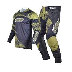 Willbros Motocross Jersey Hose Combo Trousers Offroad Radsportanzug MX ATV MTB (Jersey XXL/Pant W38) von Willbros