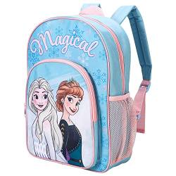 William Lamb Frozen Elsa Anna 02917 Kinder-Rucksack, mit seitlicher Netztasche und Reißverschlusstasche vorne, mehrfarbig, 36,7 cm (Höhe), 26 cm (Breite), 13 cm (Tiefe), mehrfarbig von William Lamb