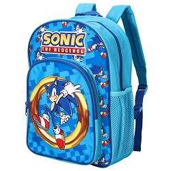 William Lamb Sonic the Hedgehog 02941 Kinder-Rucksack, mit seitlicher Netztasche und Reißverschlusstasche vorne, mehrfarbig, 36,7 cm (Höhe), 26 cm (Breite), 13 cm (Tiefe), mehrfarbig von William Lamb