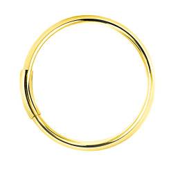 Piercing Ring 925 Sterling Silber vergoldet Gelbgold dünn Hoop Ohrpiercing Lippenring und Nasenpiercing 7.0 MM (tunnel closure) von Willys Jewellery