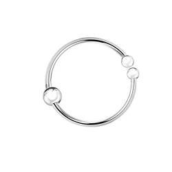 Piercing Ring fake 925 Sterling Silber dünn Hoop Ohrpiercing Lippenring und Nasenpiercing 10.0 MM (to stick) von Willys Jewellery