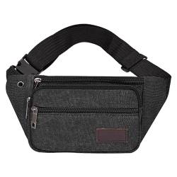 Herren-Hüfttasche, großvolumige Canvas-Crossbody-Brusttasche, Canvas-Taillen-Hüfttasche, Sporttasche für Sporttraining, Joggen und Laufen von Wilmot