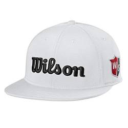 WILSON Herren Tour Flat Brim Hut, Weiß/Schwarz, Einheitsgröße von Wilson