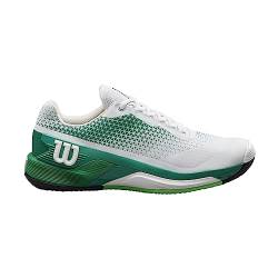 Wilson Herren Rush Pro 4.0 Clay Sneaker, White/Bosphorus/Classic Green, 40 2/3 EU von Wilson