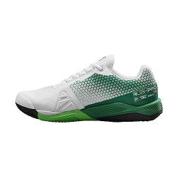 Wilson Herren Rush Pro 4.0 Clay Sneaker, White/Bosphorus/Classic Green, 45 1/3 EU von Wilson