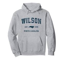 Wilson North Carolina NC Vintage-Sportdesign, Marineblau Pullover Hoodie von Wilson