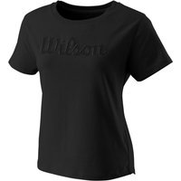 Wilson Script Eco CTN T-Shirt Damen in schwarz, Größe: M von Wilson