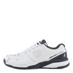 Wilson Unisex Rush COMP LTR Tennisschuhe Synthetik, Für alle Bodenbeläge, Alle Spielertypen, Weiß/Weiß/Grau, Gr. 39 2/3 von Wilson