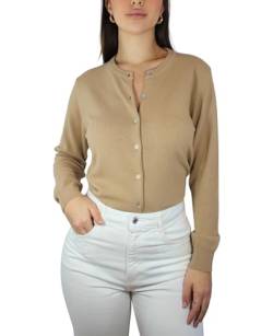 Win's Damen-Weste aus Kaschmir – hergestellt in Italien, camel, Large von Win's