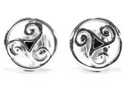 WINDALF Celtic Ohrstecker ARCANA Ø 1 cm Bohemia Ohrstecker Keltische Triskele Celtic Art Ohrringe 925 Sterlingsilber von Windalf