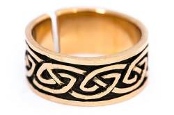 Windalf Keltischer Männer-Ring ATHOR 10 mm Größenverstellbar Keltischer Knoten Massiv Bronze (Bronze, 62 (20)) von Windalf