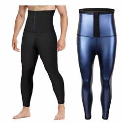 Schwitzhose zum Abnehmen Sauna Hose Herrn Hot Thermo Sweat Jogginghose Schwitz Leggings High Waist Sporthose Schweiß Schwitzanzug Shape Laufhose Sportleggins (Blue, XXXL) von Windsfinr