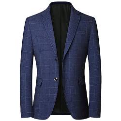 Windsfinr Herren Karo-Blazer Classic Fit Kariert Lässige Sakko-Jacke Eleganter Knopf Business-Blazer Sakko Revers Einreiher Anzugjacken Anzugjacke von Windsfinr