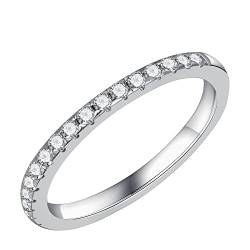 Winglove ✦Valentinstag Geschenk Moissanite Ringe Silber 925 Damen Gruppe Kronen ringe Moissanit Diamant, VVS1 Reinheit D Farbe, Geschenke für Frauen.[54(17.25)] von Winglove