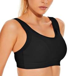 Wingslove Damen Sport BH Ohne Bügel Starker Halt Push Up Bustier Große Brüste Lauf Joggen Yoga Fitness Training Bra von Wingslove