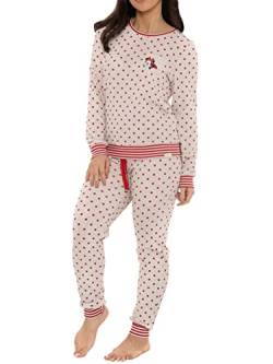 Wingwalker Damen Disney Minnie Mouse Pyjamas Damen Waffel-PJs Blau Medium von Wingwalker