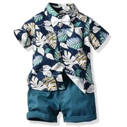 Winmany Baby Jungen Hawaii Outfits Kinder Botton Unterhemd und Shorts-Set Tropical Floral Sommer Beachwear Kleidung von Winmany