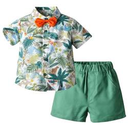 Winmany Baby Jungen Hawaii Outfits Kinder Botton Unterhemd und Shorts-Set Tropical Floral Sommer Beachwear Kleidung von Winmany