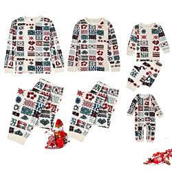 Winmany Weihnachtliches Familien-Pyjama-Set, langärmelig, Nachtwäsche, Loungewear, Nachtwäsche (Baby, 6-9 Monate) von Winmany