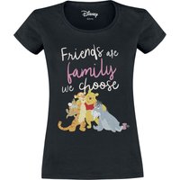 Winnie The Pooh - Disney T-Shirt - Friends are the family we choose - XXL - für Damen - Größe XXL - schwarz  - EMP exklusives Merchandise! von Winnie the pooh