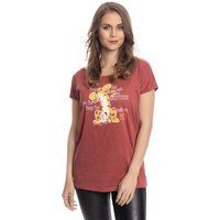 Winnie the Pooh Different Damen Loose-Shirt rot meliert von Winnie the pooh