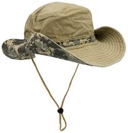 Outdoor Sommer Boonie Hut für Wandern, Camping, Angeln, Operator Floppy Military Camo Sun Cap für Damen oder Herren, hautfarben, Einheitsgröße von Winterlace