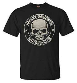 Harley-Davidson Men's H-D Skull Badge Short Sleeve T-Shirt Black. 30298293 von Wisconsin Harley-Davidson